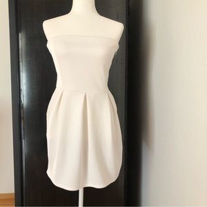 Gabriella Rocha White Strapless Mini Dress
